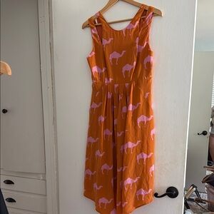 Orange Camel Print Dress